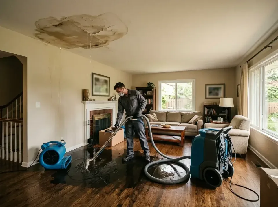 attic-pipe-burst-ceiling-drip-008 — frequently asked questions, Water Damage Restoration & Carpet Care in Vienna, IL